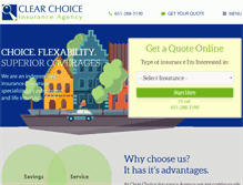 Tablet Screenshot of clearchoicemn.com
